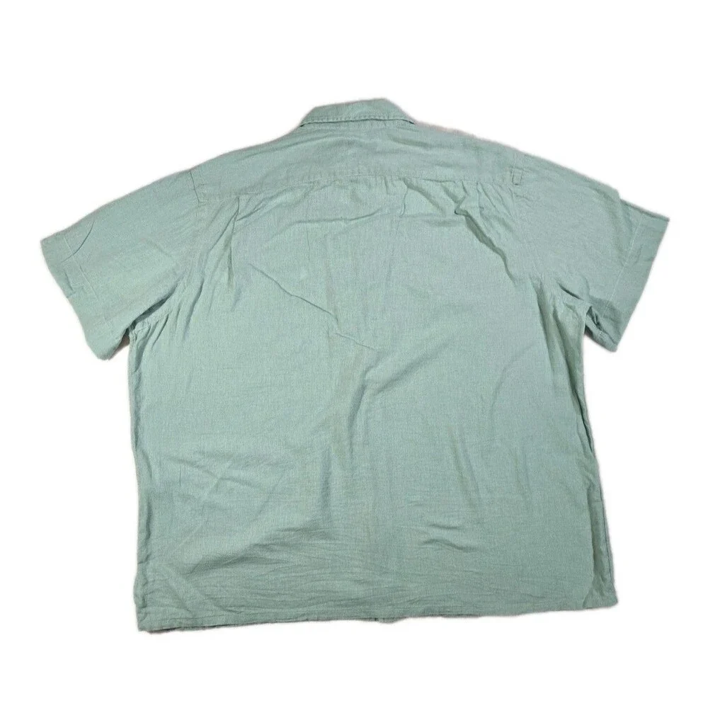 Mens Polo Ralph Lauren Classic Fit Button Up Linen Cotton Shirt Short Sleeve 2XL